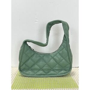 ASOS Design Sage Green Quilted Faux Leather Shoulder Bag Baguette no size‎